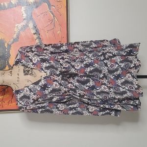 Free People Stealing Fire Floral Boho Henley Dress Size Medium